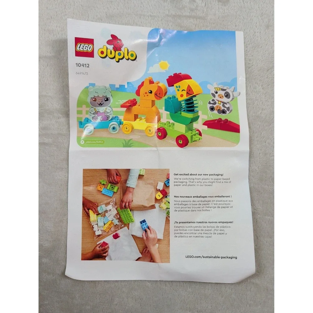 LEGO‎ Duplo My First Animal Train 10412 Building Set 19 Pieces Toddler Toy